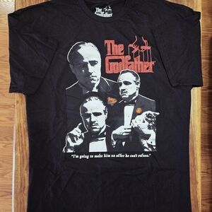 Men's Black Graphic The Godfather T-Shirt
